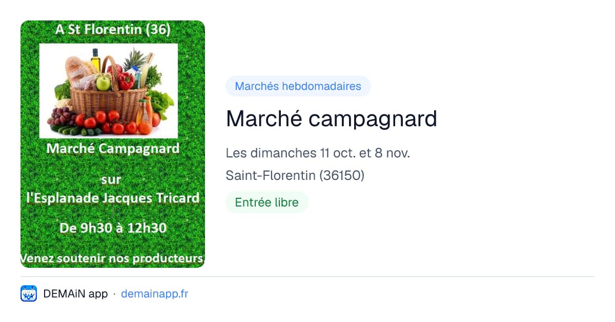 Marché campagnard — Saint-Florentin