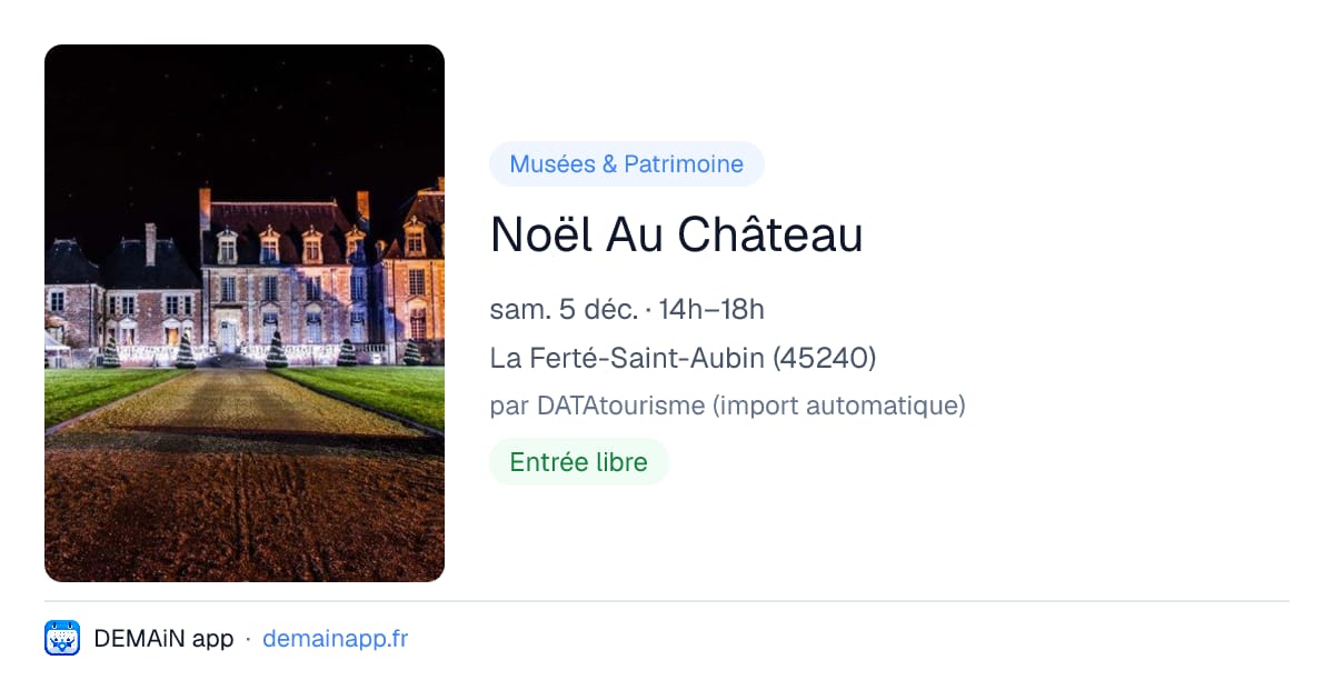 Noël Au Château — La Ferté-Saint-Aubin