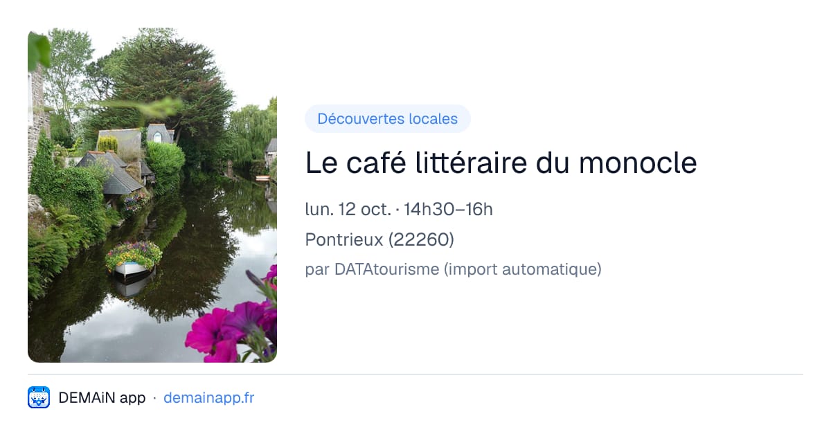 Le café littéraire du monocle — Pontrieux