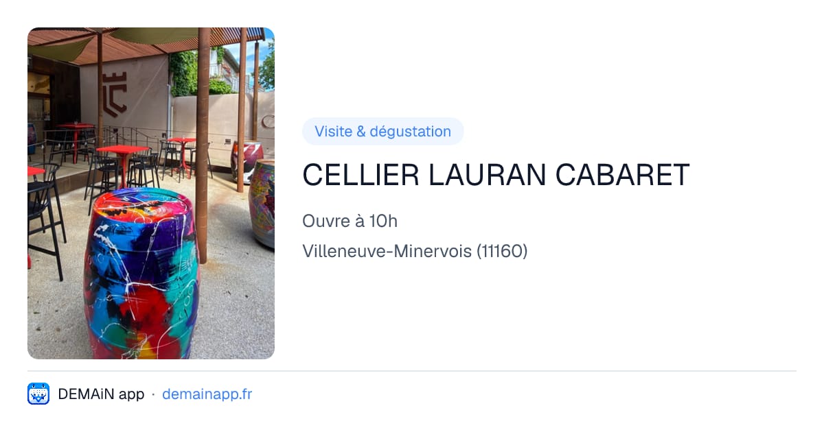 CELLIER LAURAN CABARET — Villeneuve-Minervois