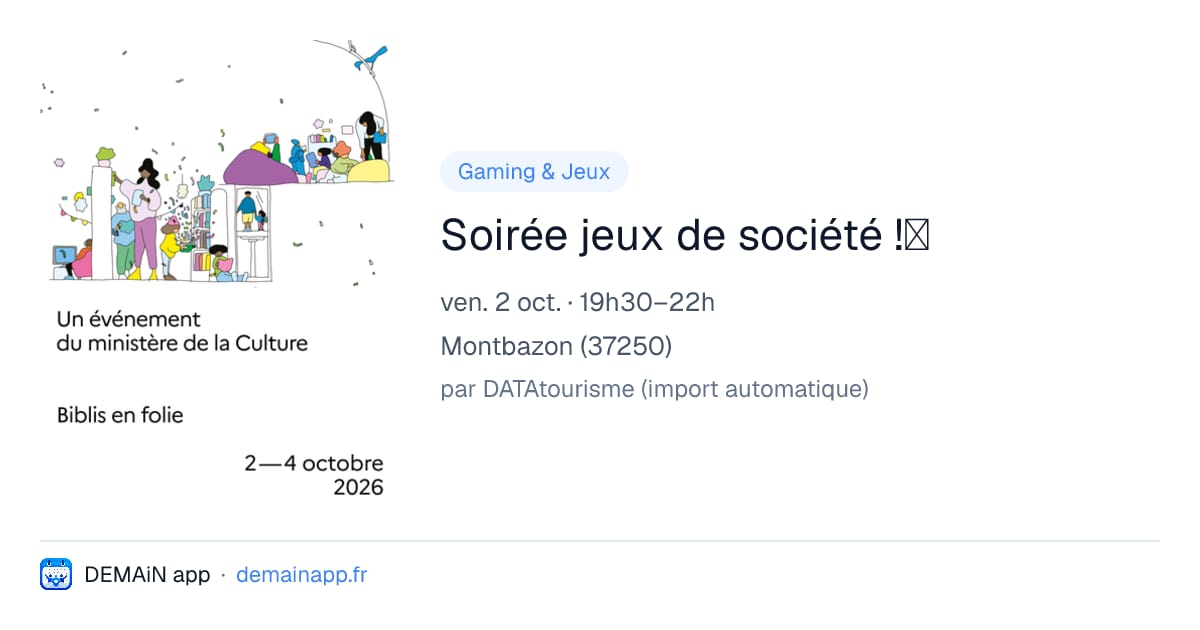 Soirée jeux de société !🎲 — Montbazon