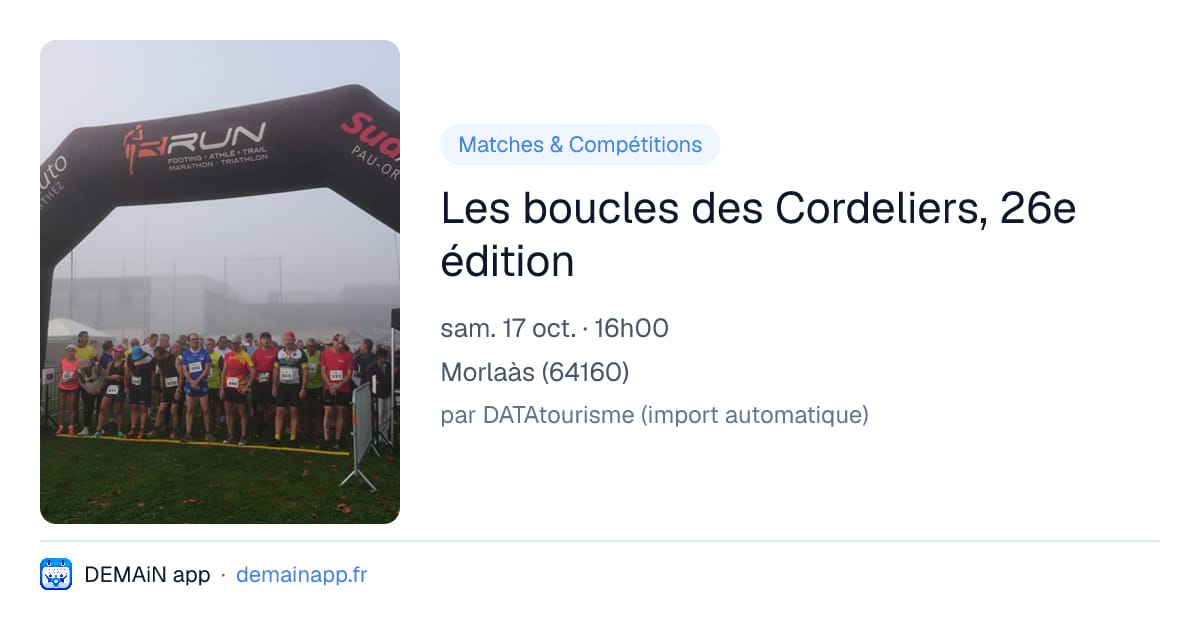 Les boucles des Cordeliers, 26e édition — Morlaàs