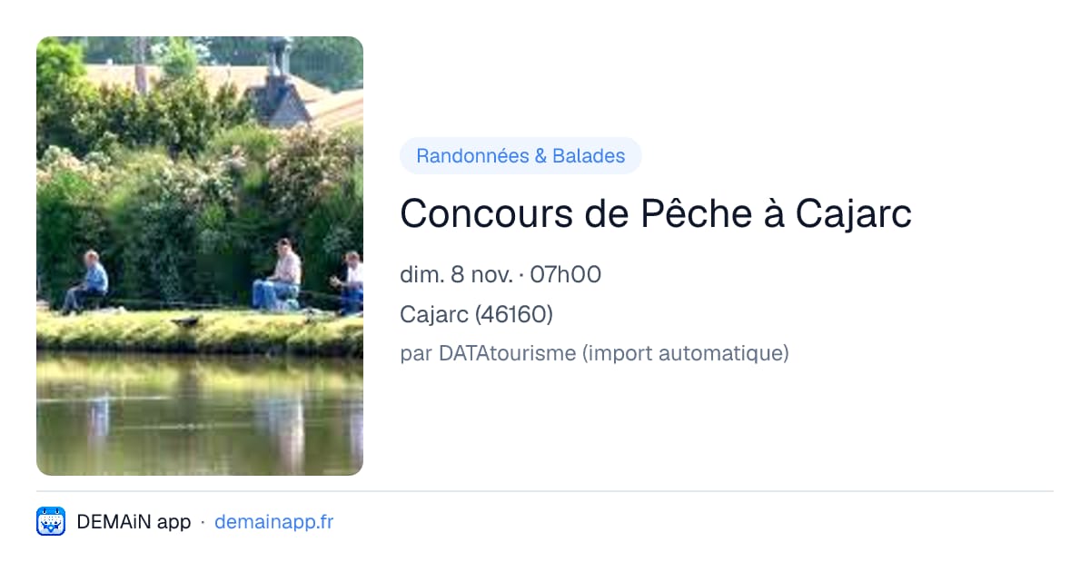Concours de Pêche à Cajarc — Cajarc