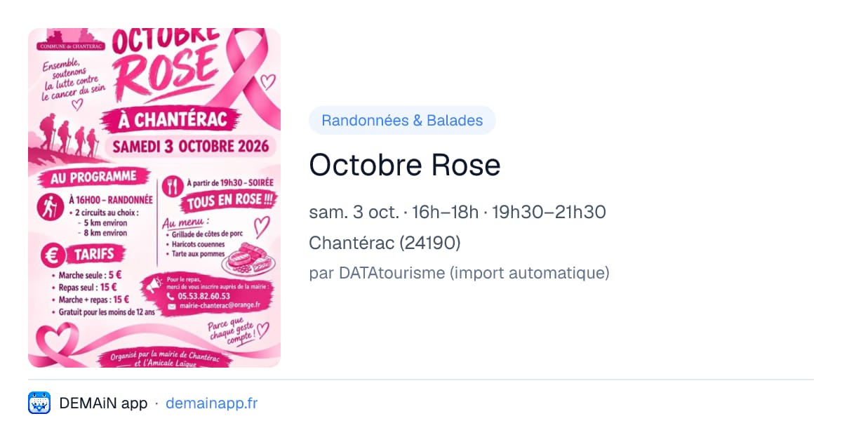 Octobre Rose — Chantérac
