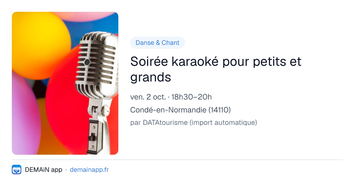 Soirée karaoké pour petits et grands — Condé-en-Normandie