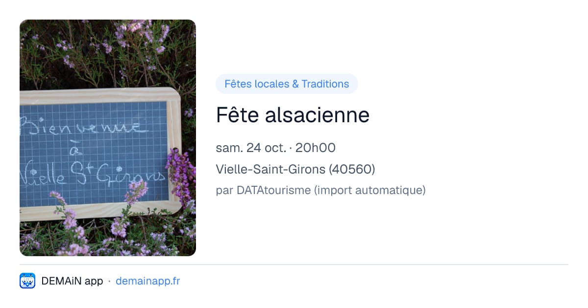 Fête alsacienne — Vielle-Saint-Girons