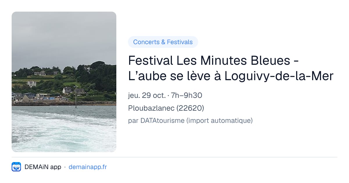 Festival Les Minutes Bleues - L’aube se lève à Loguivy-de-la-Mer — Ploubazlanec