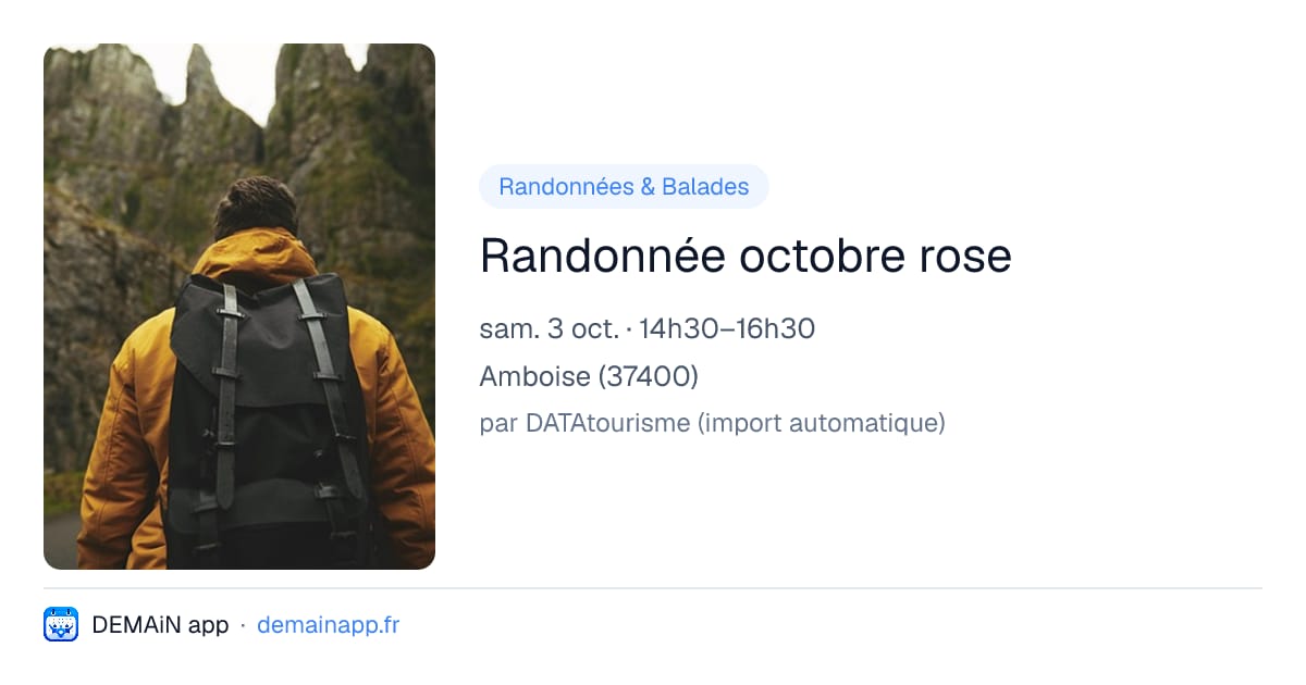Randonnée octobre rose — Amboise