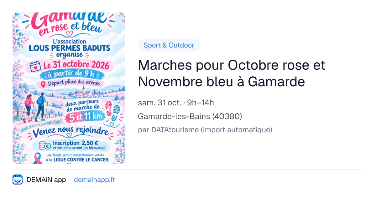 Marches pour Octobre rose et Novembre bleu à Gamarde — Gamarde-les-Bains