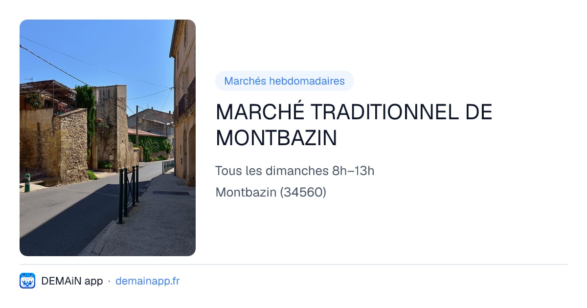 MARCHÉ TRADITIONNEL DE MONTBAZIN — Montbazin