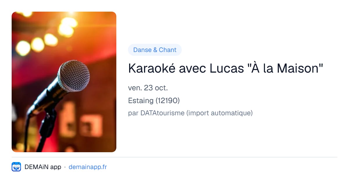 Karaoké avec Lucas "À la Maison" — Estaing