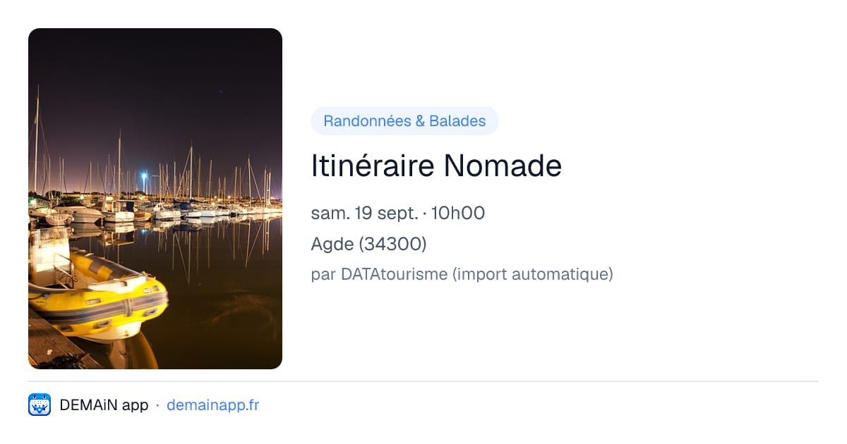 Itinéraire Nomade — Agde