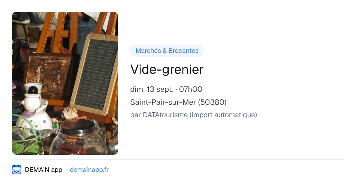 Vide-grenier — Saint-Pair-sur-Mer