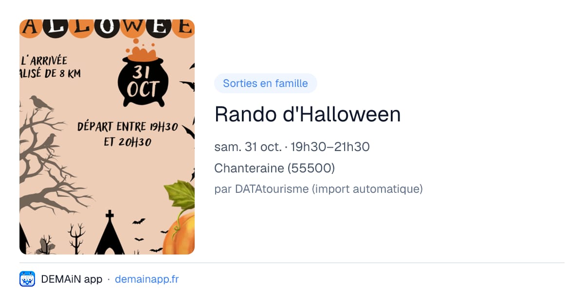 Rando d'Halloween — Chanteraine