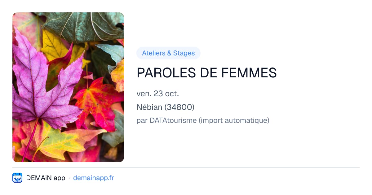 PAROLES DE FEMMES — Nébian