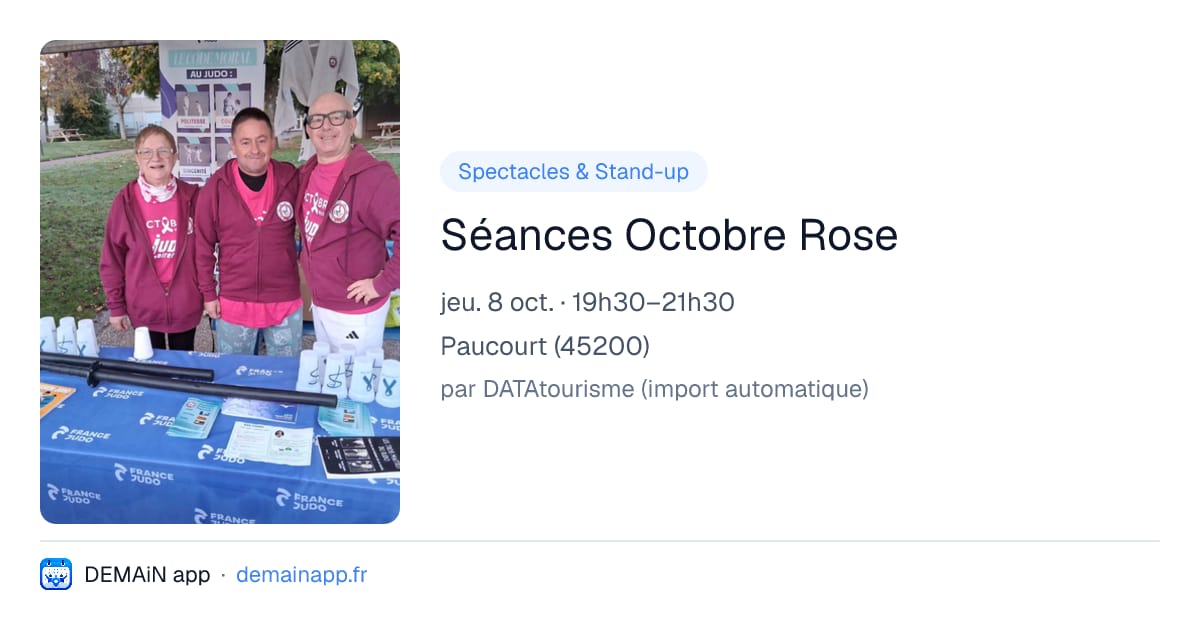 Séances Octobre Rose — Paucourt
