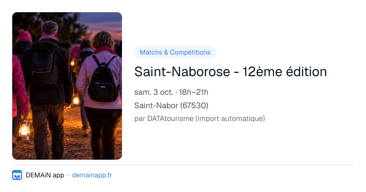 Saint-Naborose - 12ème édition — Saint-Nabor