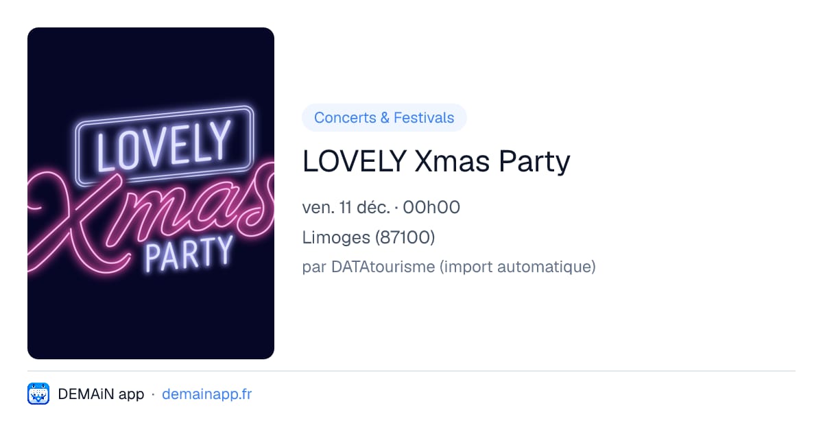 LOVELY Xmas Party — Limoges