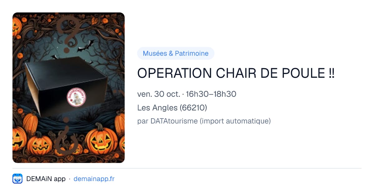 OPERATION CHAIR DE POULE !! — Les Angles