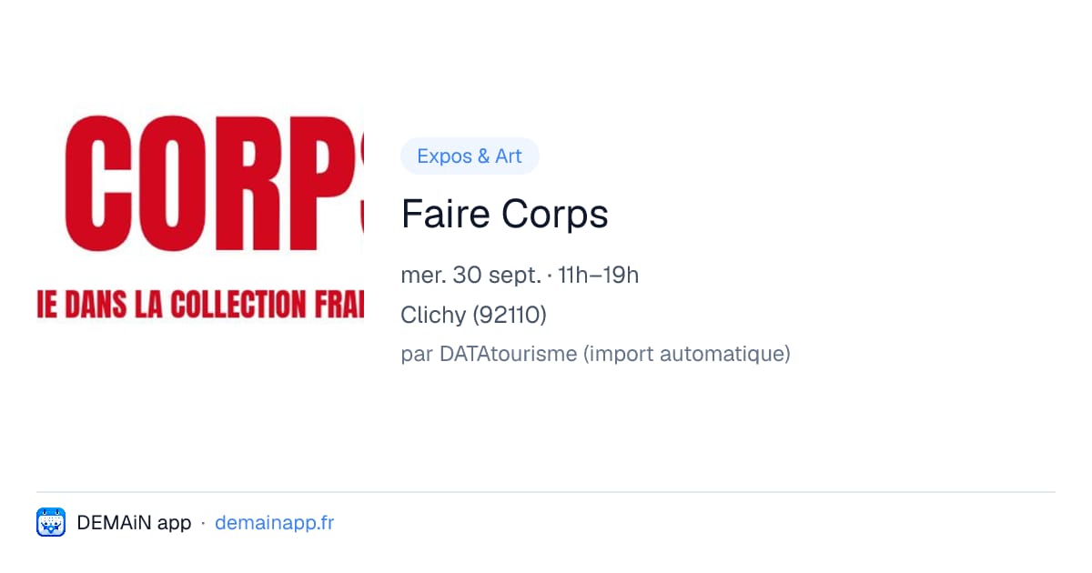 Faire Corps — Clichy