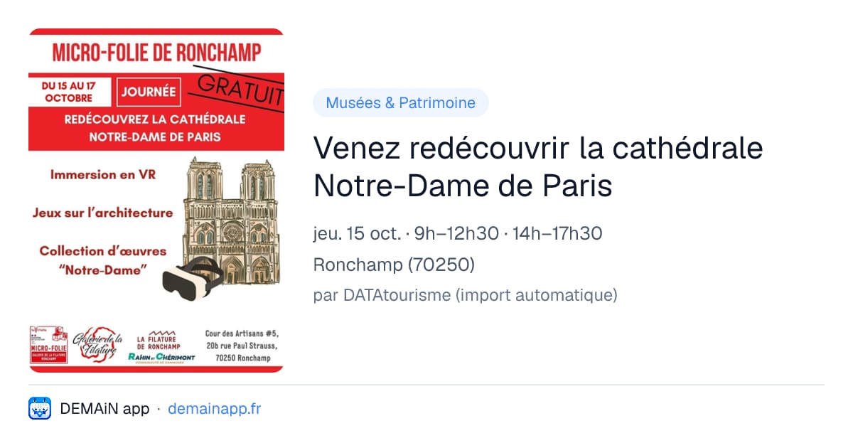 Venez redécouvrir la cathédrale Notre-Dame de Paris — Ronchamp