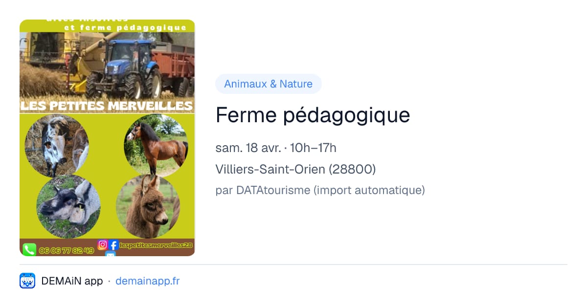 Ferme pédagogique — Villiers-Saint-Orien