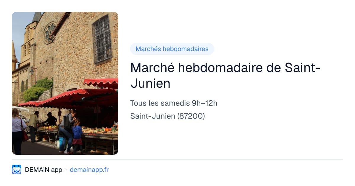 Marché hebdomadaire de Saint-Junien — Saint-Junien