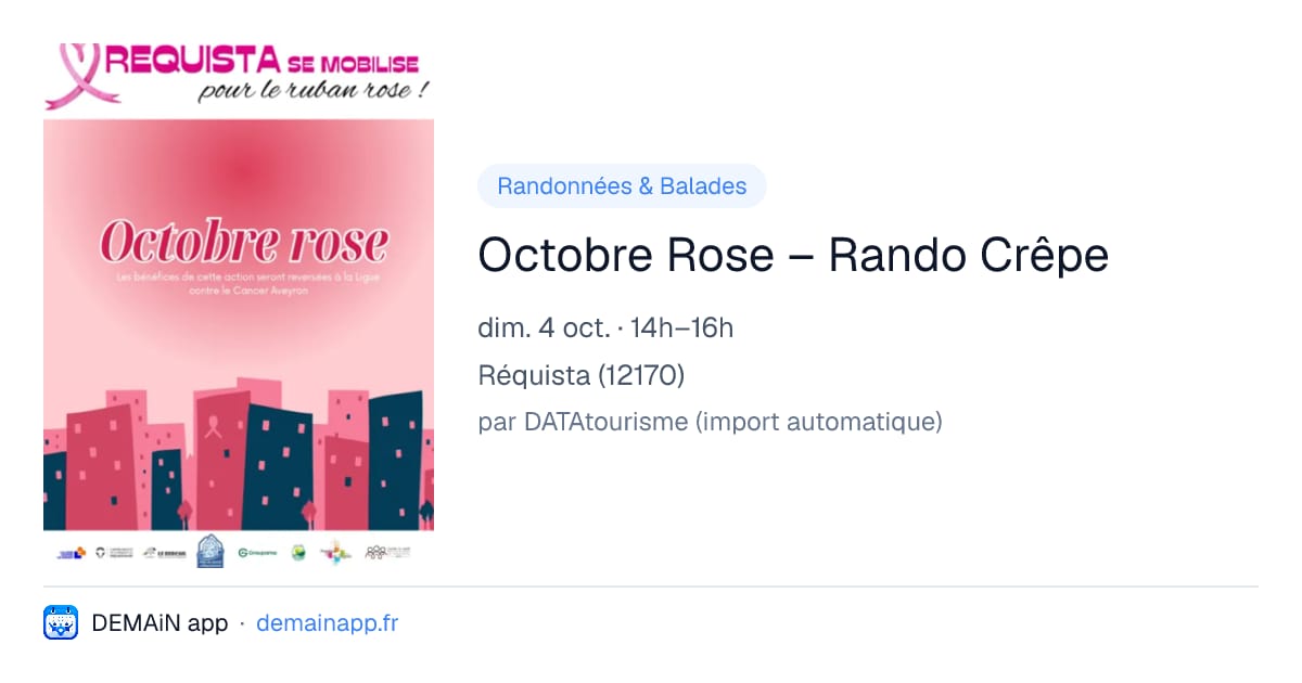 Octobre Rose – Rando Crêpe — Réquista