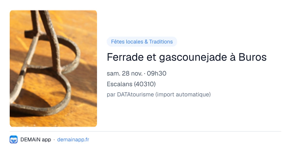 Ferrade et gascounejade à Buros — Escalans
