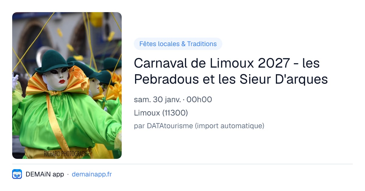 Carnaval de Limoux 2027 - les Pebradous et les Sieur D'arques — Limoux
