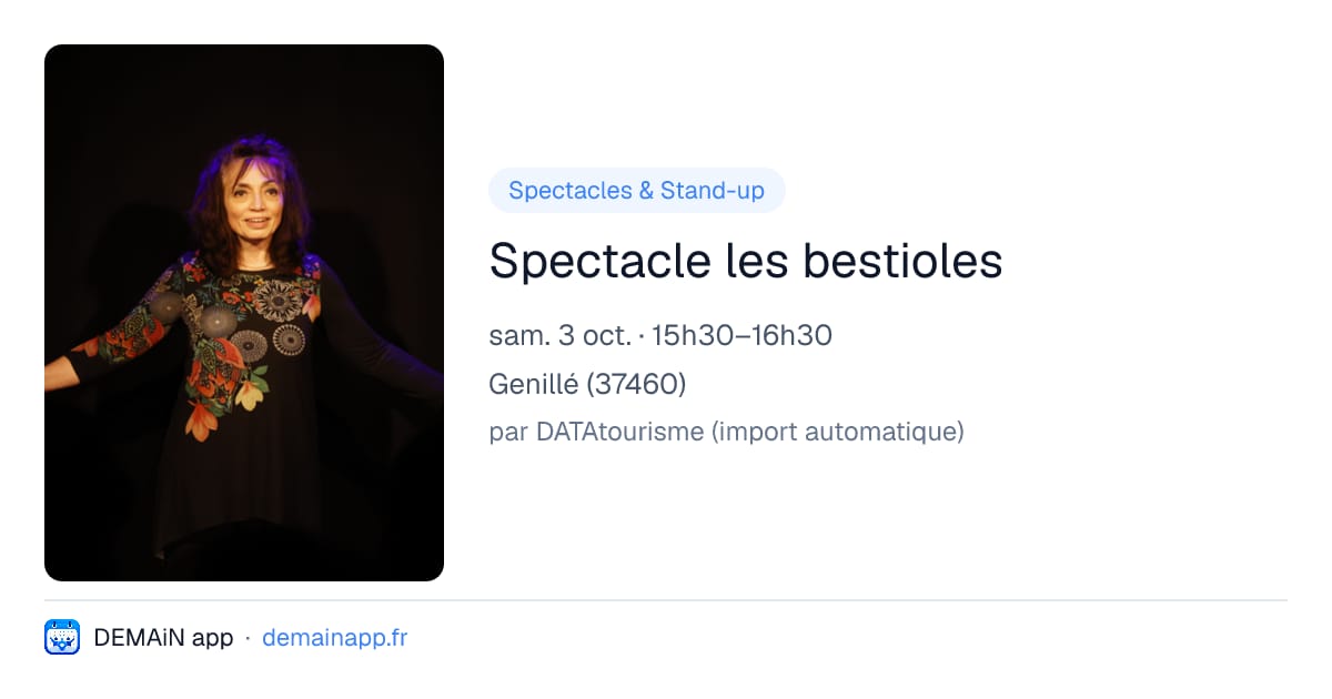 Spectacle les bestioles — Genillé