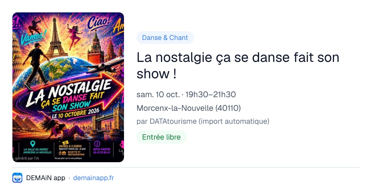 La nostalgie ça se danse fait son show ! — Morcenx-la-Nouvelle