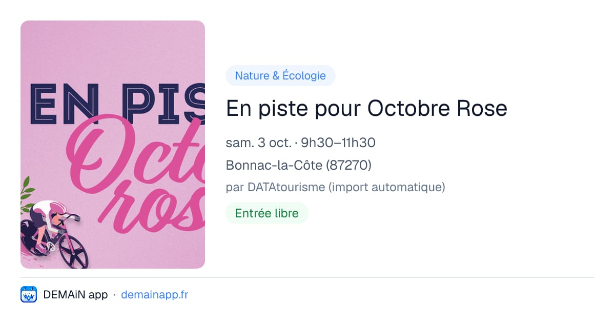 En piste pour Octobre Rose — Bonnac-la-Côte