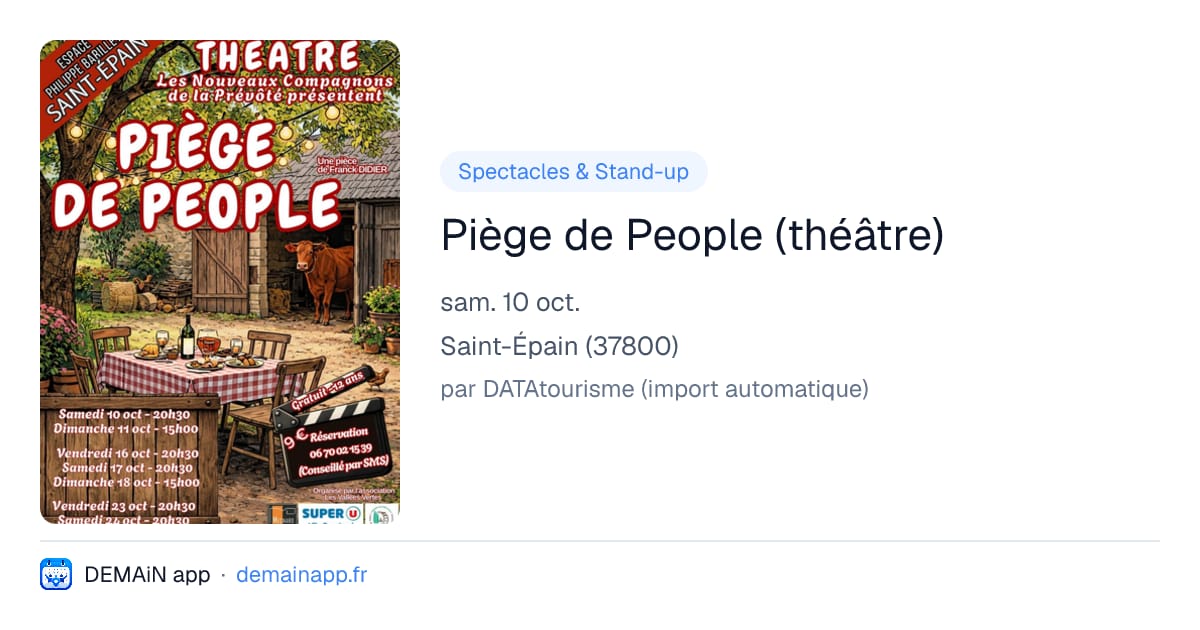 Piège de People (théâtre) — Saint-Épain