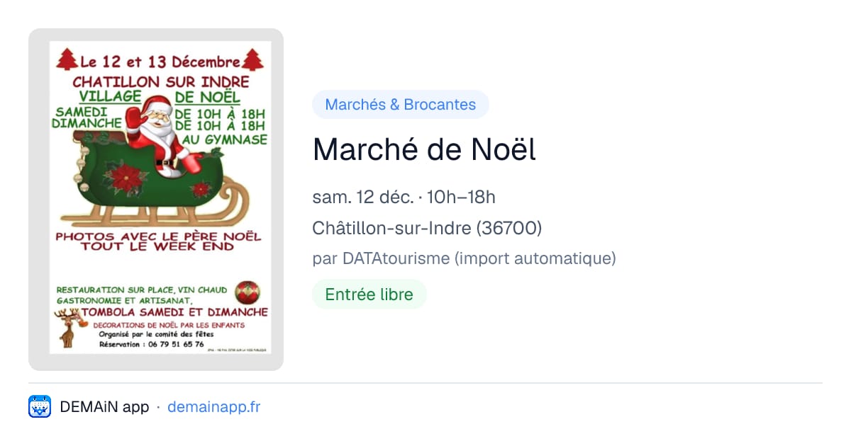 Marché de Noël — Châtillon-sur-Indre