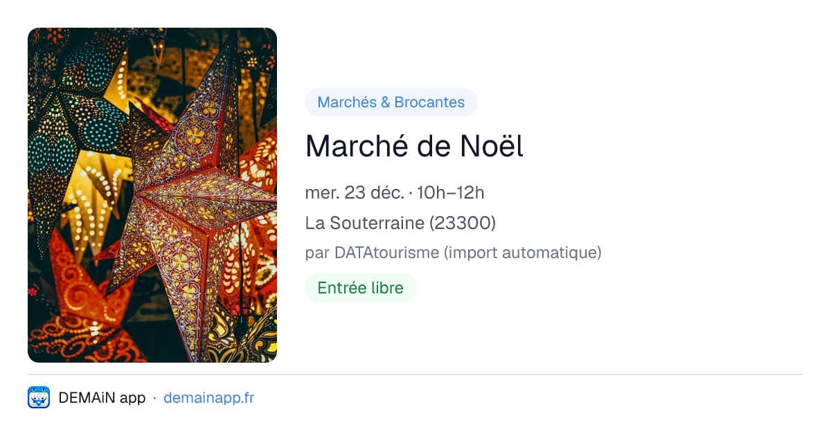 Marché de Noël — La Souterraine
