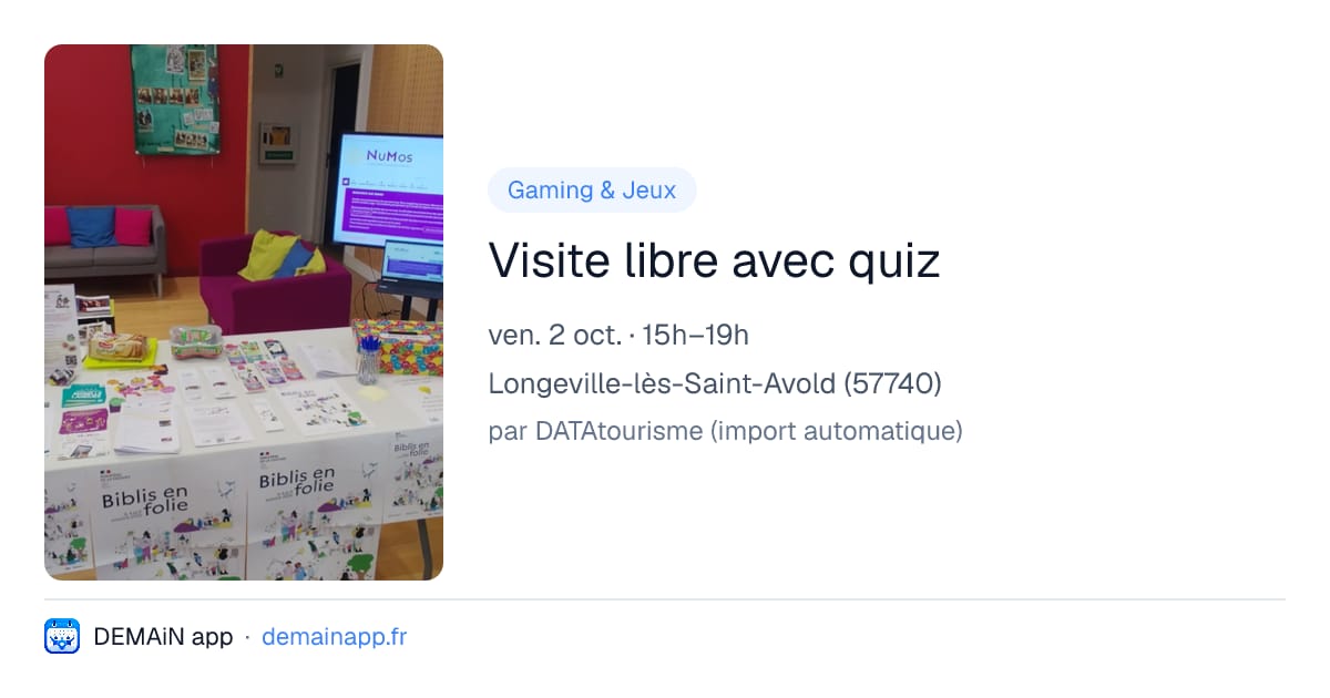 Visite libre avec quiz — Longeville-lès-Saint-Avold