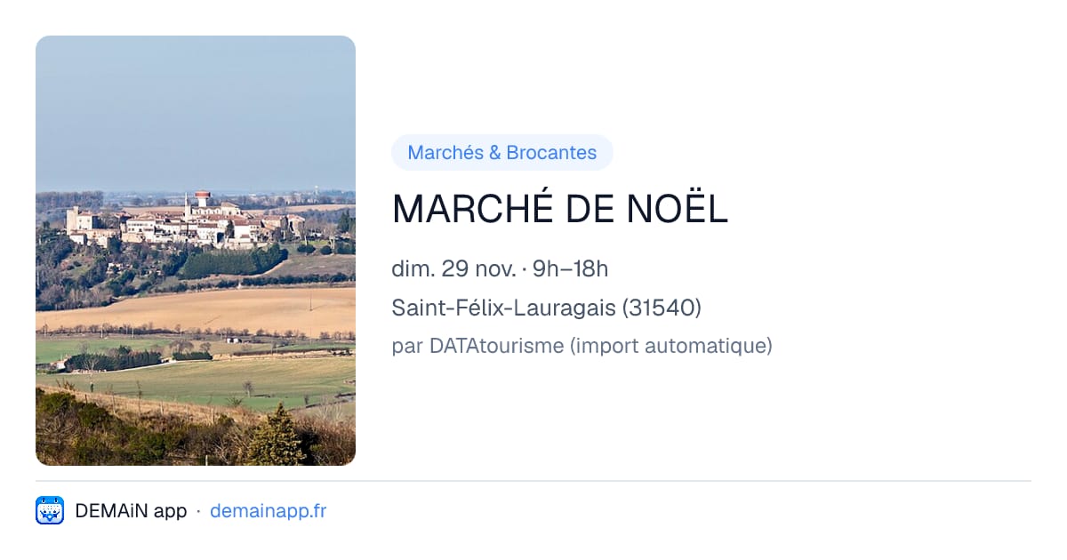MARCHÉ DE NOËL — Saint-Félix-Lauragais