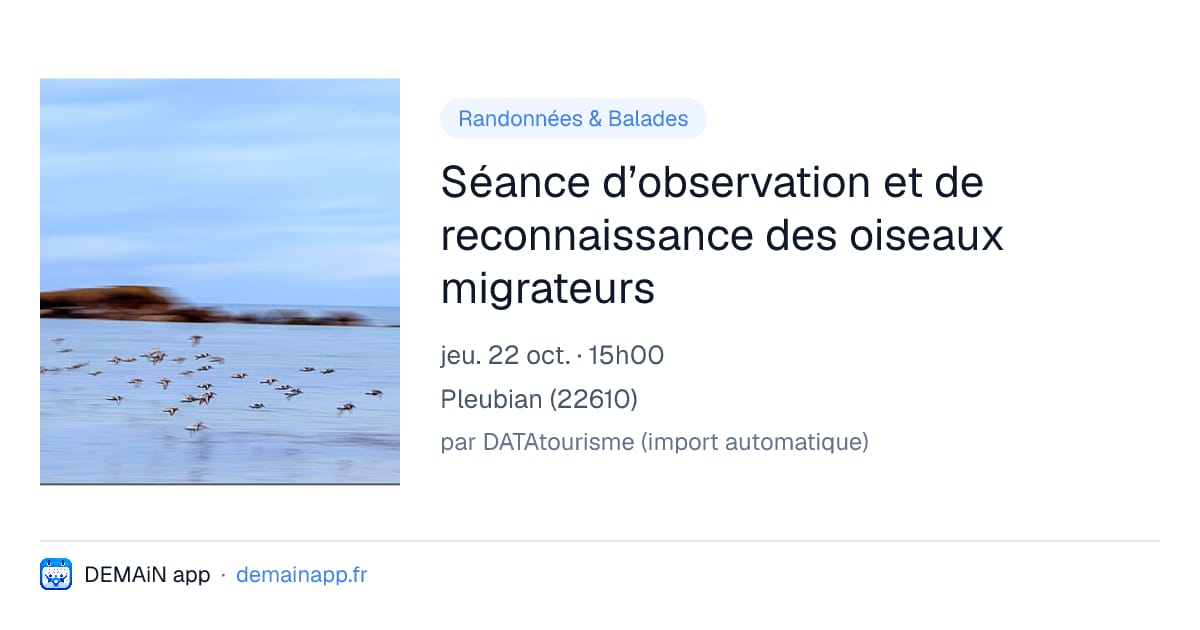 Séance d’observation et de reconnaissance des oiseaux migrateurs — Pleubian