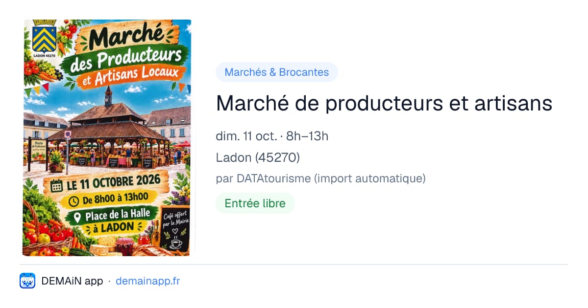 Marché de producteurs et artisans — Ladon