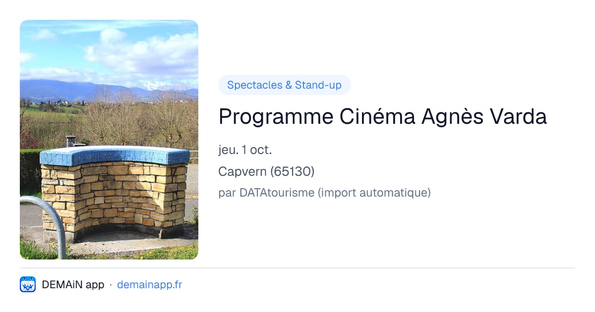 Programme Cinéma Agnès Varda — Capvern