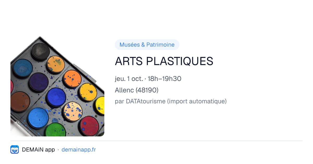ARTS PLASTIQUES — Allenc