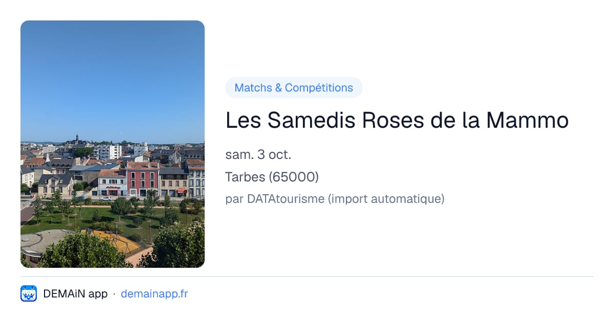 Les Samedis Roses de la Mammo — Tarbes