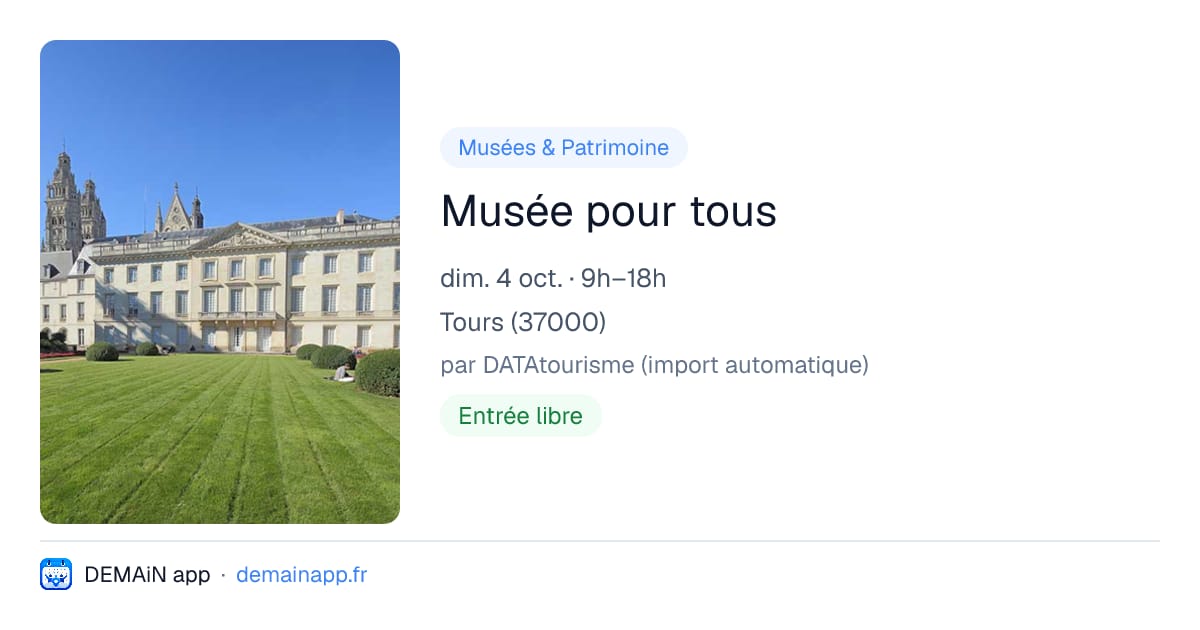 Musée pour tous — Tours