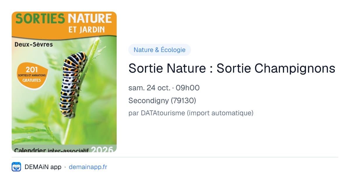 Sortie Nature : Sortie Champignons — Secondigny