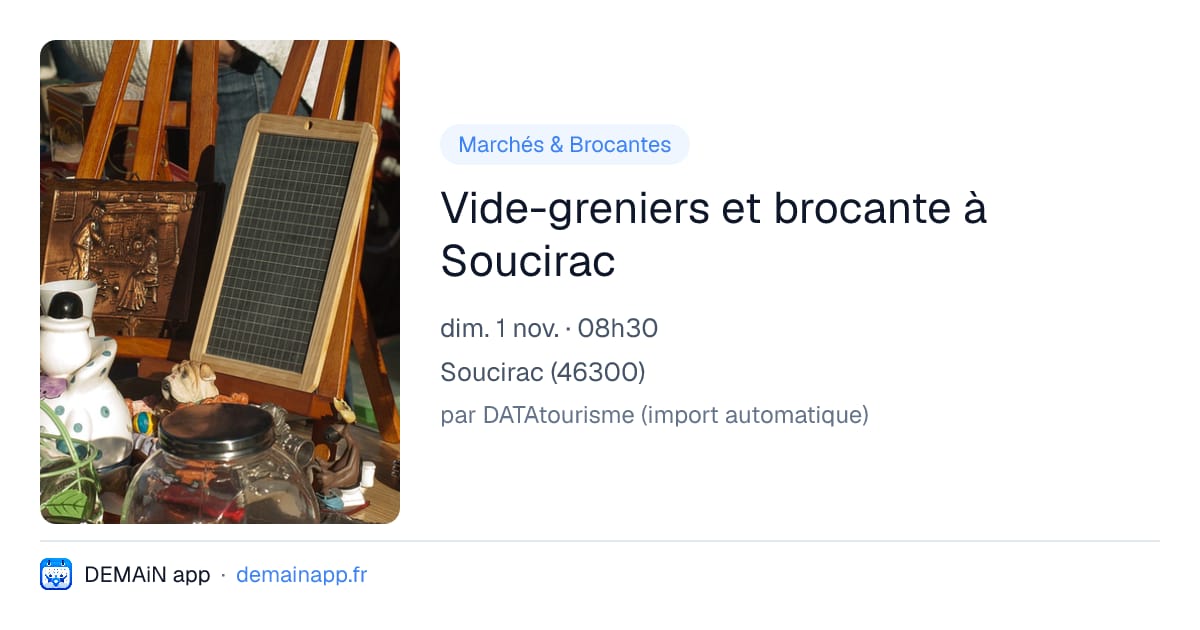 Vide-greniers et brocante à Soucirac — Soucirac