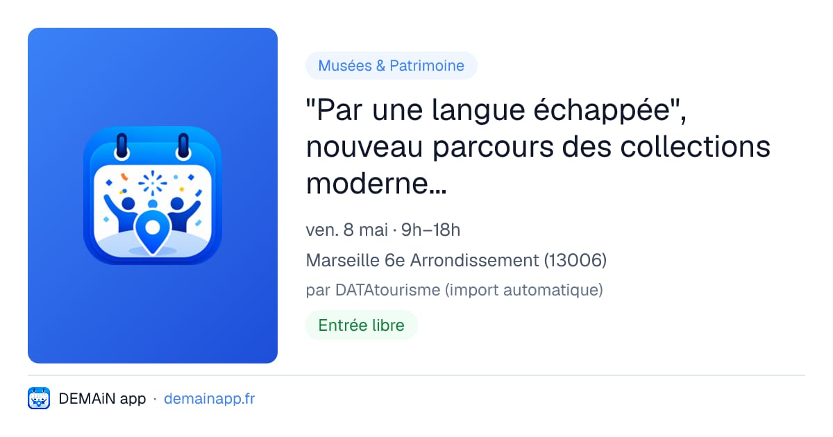 "Par une langue échappée", nouveau parcours des collections modernes et contemporaines - Collections permanentes du Musée Cantini — Marseille 6e Arrondissement
