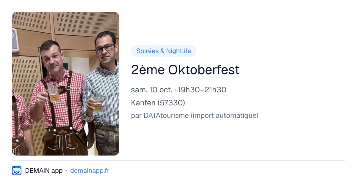 2ème Oktoberfest — Kanfen