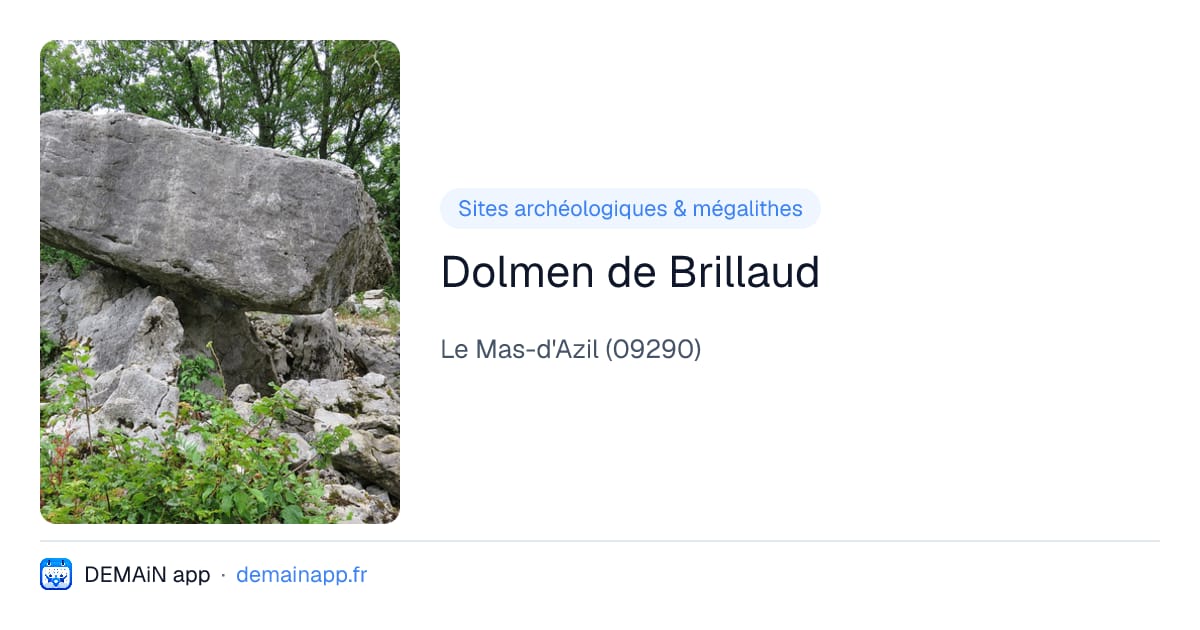 Dolmen de Brillaud — Le Mas-d'Azil