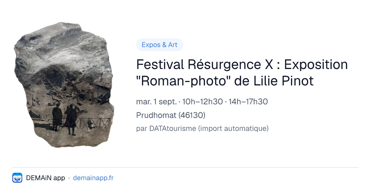 Festival Résurgence X : Exposition "Roman-photo" de Lilie Pinot — Prudhomat